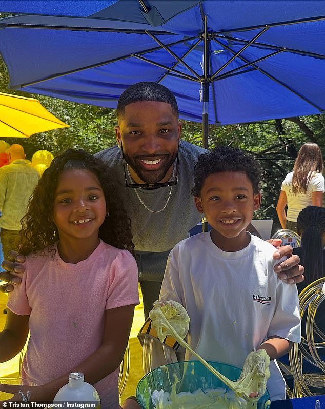 True's dad Tristan also shared a gushing tribute to his Instagram with a number of throwback snaps