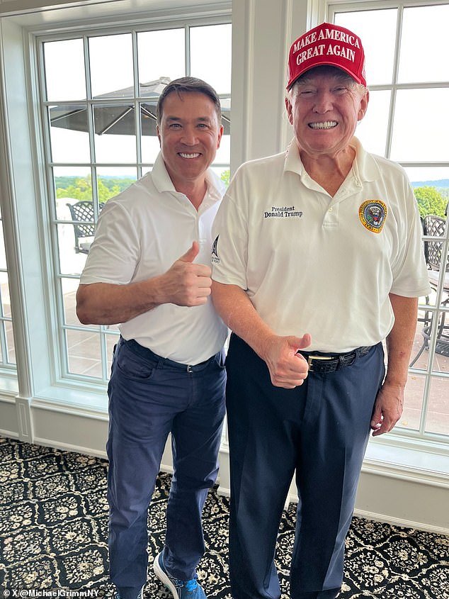 Trump pardoned former New York City congressman Michael Grimm (left) for his 2014 tax fraud conviction