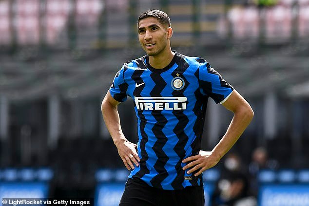 Hakimi spent one season at Inter in 2020-21 where he played 45 games, scoring seven goals
