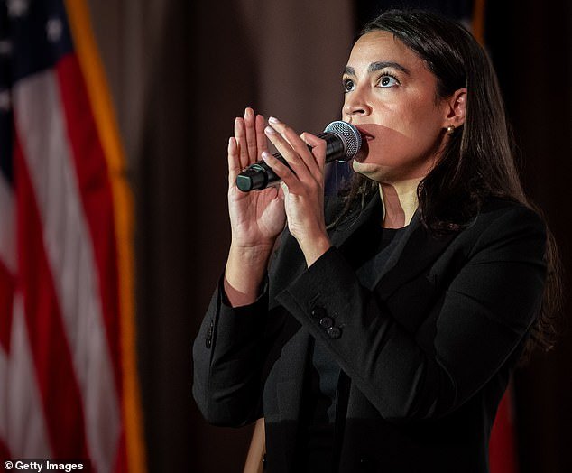 Friday evening's protestor highlighted a growing frustration with Ocasio-Cortez - including among her most progressive supporters - despite political forecasters projecting her as a frontrunner for the 2028 presidential election