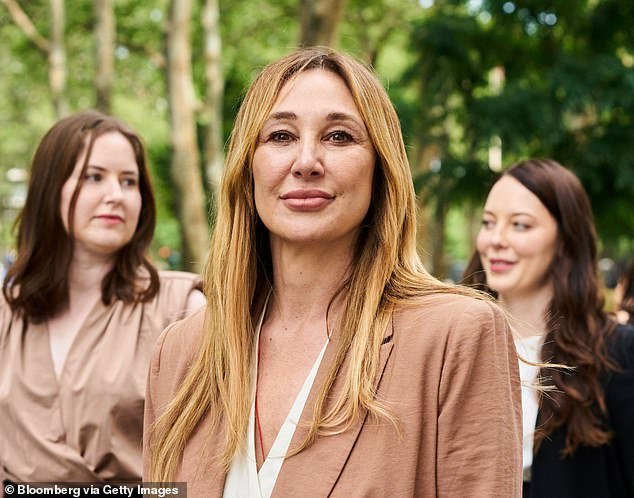 OneTaste founder Nicole Daedone, 57, (pictured in 2023) been accused of forcing her employees to sexually service investors and her former partner, a federal trial heard