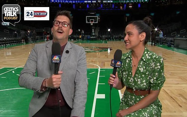 Chris Forsberg (L) and Anny Chin (R) suggested weather played a role in a low energy crowd at TD Garden for the Boston Celtics' first game of their second round series against the Knicks