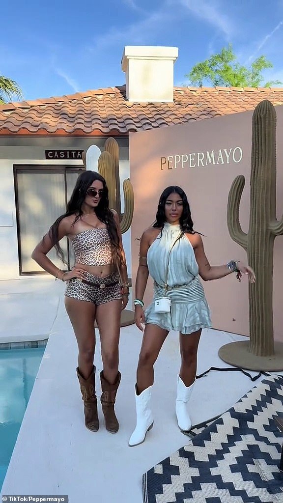 Videos on the company's TikTok account showed models strutting poolside in California