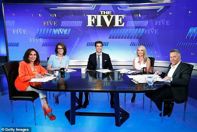 Tarlov (second from left) serves as the sole liberal voice on Fox News' The Five