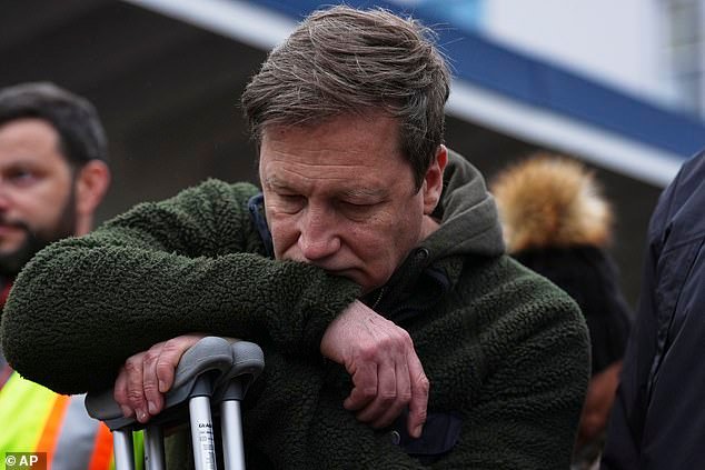 Hallmark star Noel Johansen fought back tears as he spoke at a recent vigil in Vancouver, Canada after his wife Jenifer Darbellay died and his seven-year-old daughter were injured in a horrifying attack