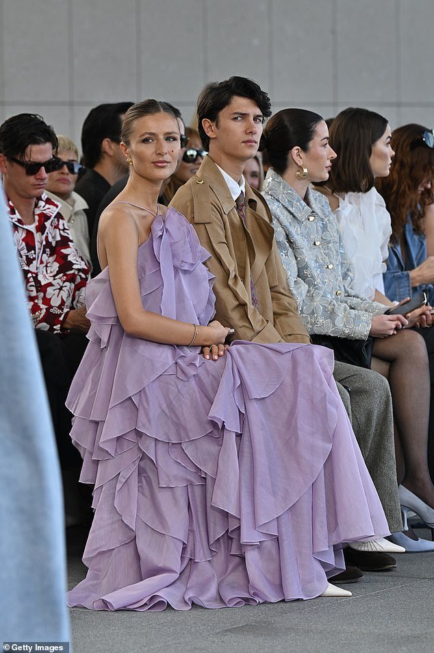 Count Nikolai of Monpezat reclaimed the spotlight at Australian Fashion Week on Wednesday after being stripped of his royal title. Pictured with his girlfriend Benedikte Thoustrup