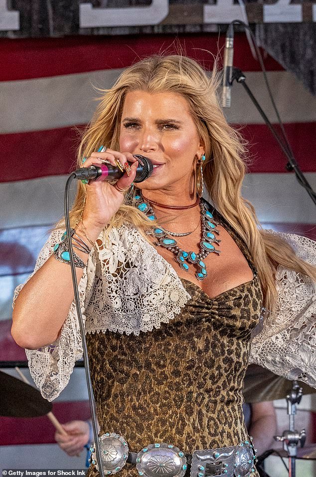 Last month, during her surprise performance at Luck Reunion (pictured) Simpson recalled how her world 'turned upside down' after she followed a gut feeling to ask 'some very personal questions on the home front' adding she was now a 'very single lady'