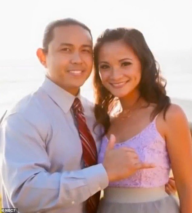 Maya Millete (right) went missing in January 2021 after investigators say her husband Larry (left) had sent hundreds of emails to 'spellcasters' to 'hex' his wife prior to her disappearance