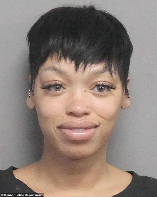 Police in the exclusive New Orleans suburb of Kenner, Louisiana arrested Ahkeema Love (pictured) on Monday after she allegedly egged her rival¿s home