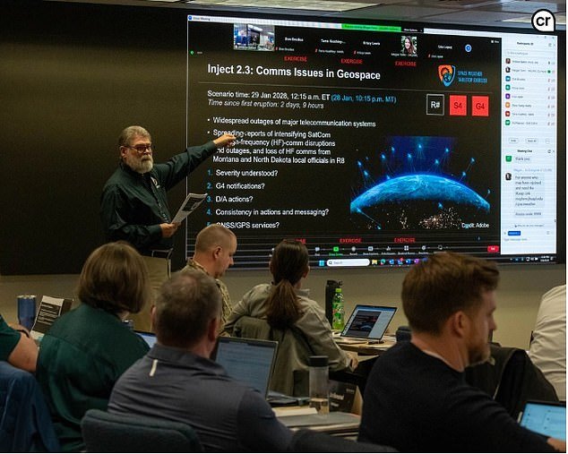 Scientists conducted a solar storm emergency drill , finding power grids failed, communication broke down, GPS ceased to work and blockouts triggered worldwide