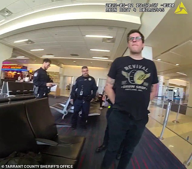 Saad Saidbaca was 'forcibly removed' from his flight at Dallas Fort Worth Airport just as the group was about to take off on a European tour.