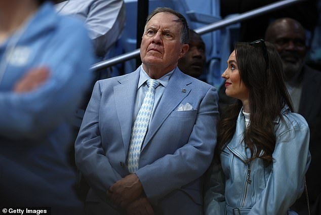 The couple, who have a 49-year age gap, are seen at a UNC basketball game last month