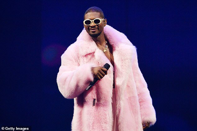 Singing icon Usher (pictured May 6, 2025 on his ongoing tour) attended a dinner in 2010 where Sean 'Diddy' Combs assaulted his girlfriend Cassie Ventura, a court heard Monday