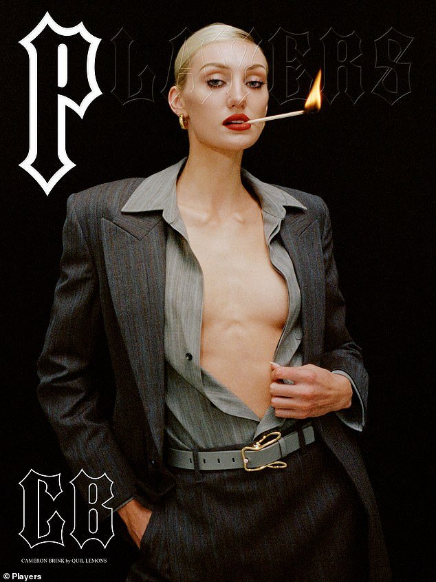 Cameron Brink posed for a raunchy cover shoot for the new fashion magazine, PLAYERS