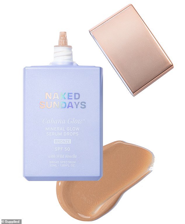 Tailored to your preference: Either mix a few drops into SPF, layer on top of SPF for a hit of radiance, or blend over make-up as a highlighter or bronzer on the high points of the face. Pictured: Naked Sundays CabanaGlow¿ SPF50 Mineral Glow Serum Drops in Bronze ($45)