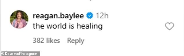 'The world is healing,' user @reagan.baylee agreed