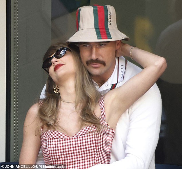 Kelce pictured with girlfriend Taylor Swift at the US Open, New York, in September 2024