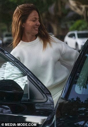 She climbed into her SUV and drove off to begin a night of celebrations