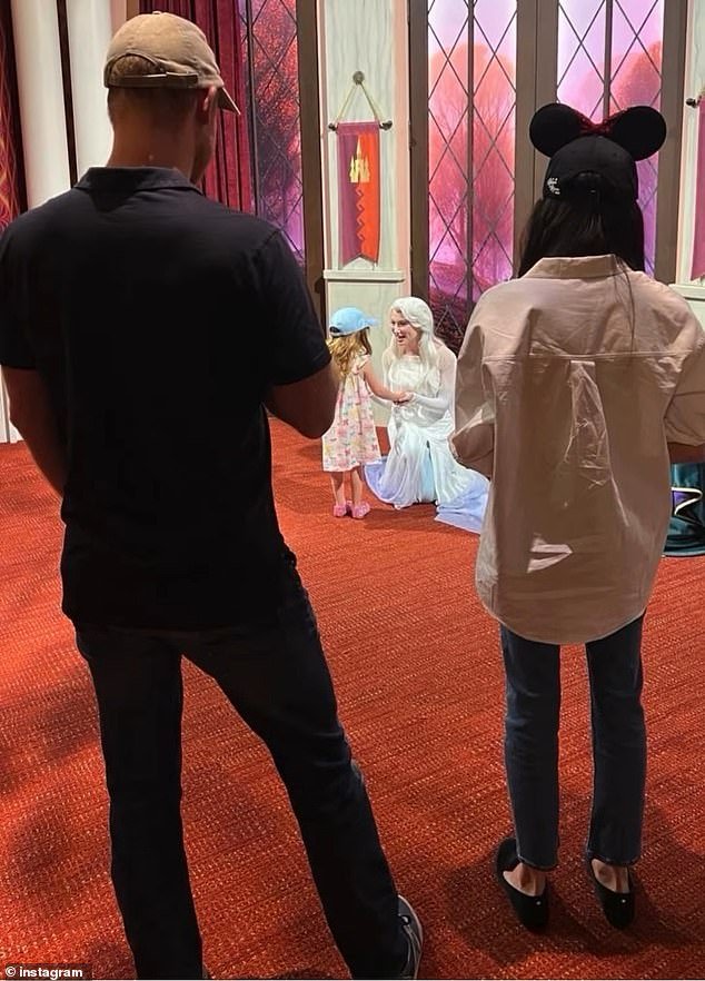 One snippet showed both Lillibet and Archie having the chance to meet Disney princess Elsa from Frozen