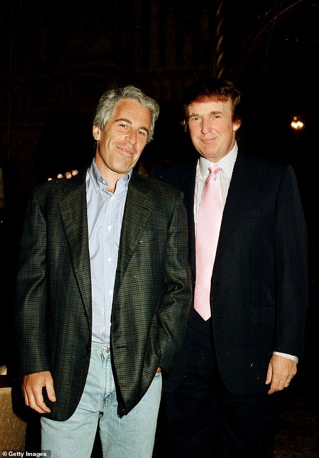 Trump didn't directly respond to Musk's Epstein charge, instead posting what amounted to a shrug on Truth Social. He is seen here alongside Epstein in a 1997 picture