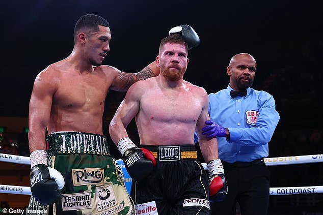 He also showed his class after the fight, heading straight over to Squeo to check on his opponent