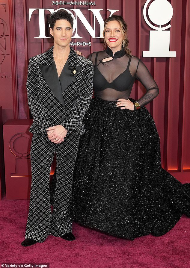 Glee alum Darren Criss made the list thanks to his plaid suit, while his wife Mia Swier flaunted her bra on the red carpet... donning a sheer black top and sparkly skirt