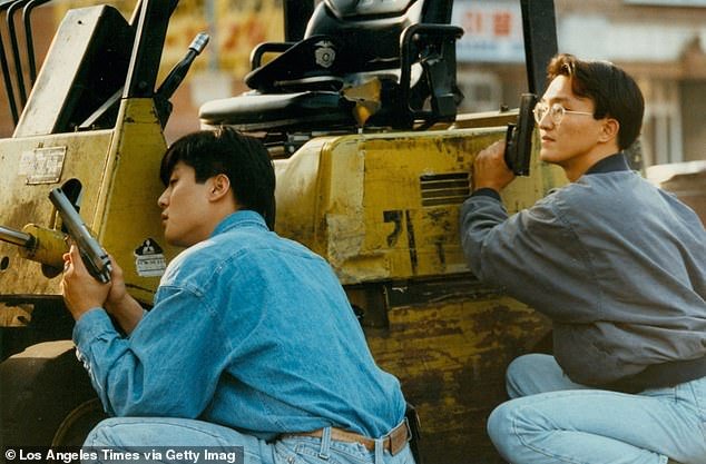 The armed resistance from the Koreans in 1992 reportedly primarily used blanks and warning shots to scatter potential mobs from the area, and no members were charged with shooting or killing any protesters