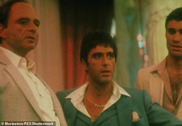 He (pictured left) also starred as Mel Bernstein in Scarface (1983) as the character was a corrupt Miami Police Detective on the payroll of drug lord Frank Lopez (Robert Loggia) who attempts to extort Tony Montana ( Al Pacino; pictured right)