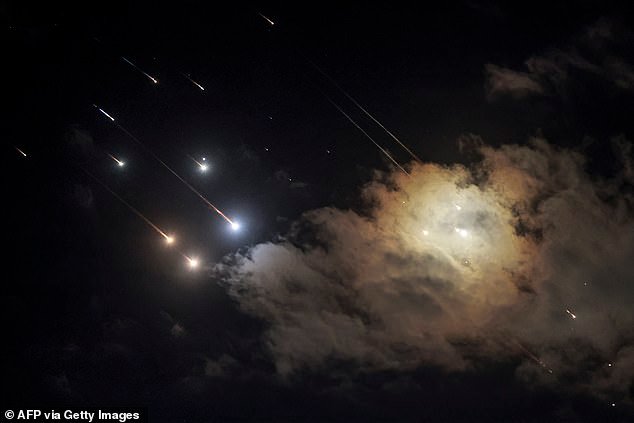 Israel intercepts Iranian projectiles above Jerusalem on October 1, 2024