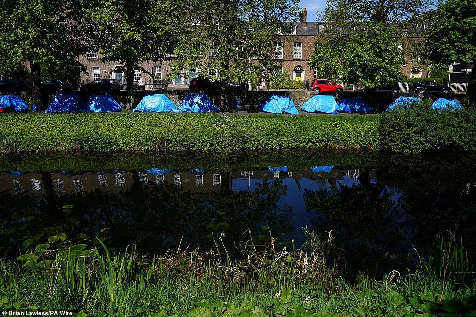 Mr O'Connor said there was a need for larger accommodation centres in places like Dublin Airport and in the border area. Tensions between London and Dublin have increased in recent days after Justice Minister Helen McEntee claimed there had been an upsurge in asylum seekers crossing the border from the UK into the Republic of Ireland after the passing of the Safety of Rwanda Act at Westminster.
