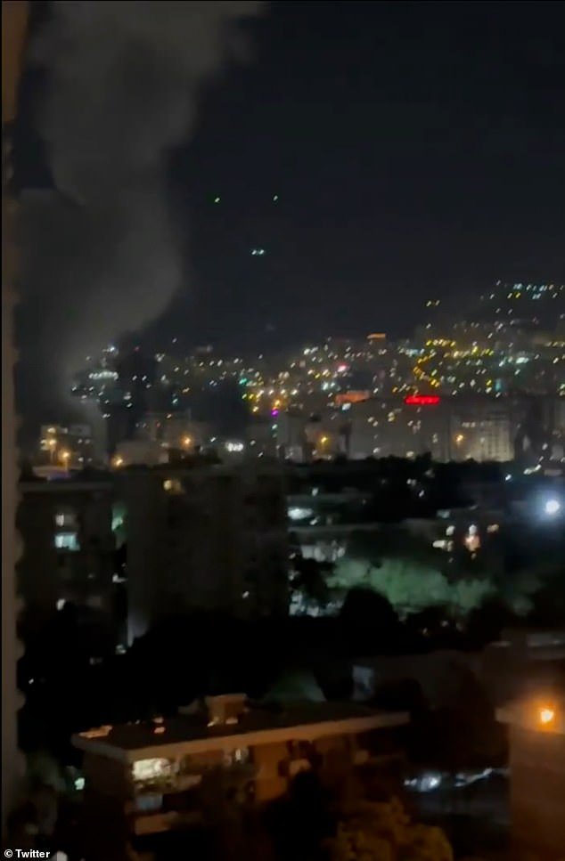Footage posted on social media has captured smoke billowing into the sky