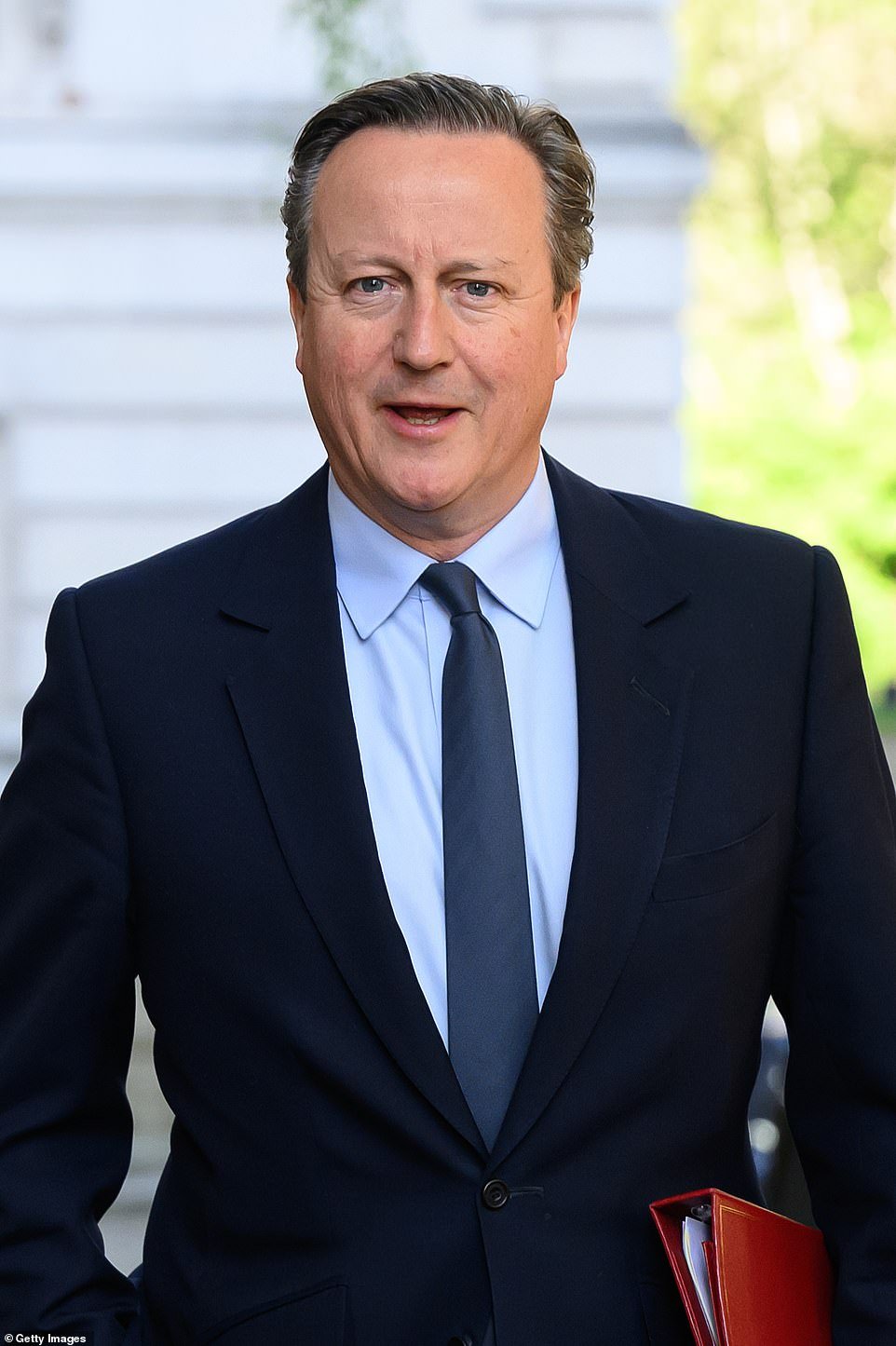 'Cameron finds every opportunity to come and moralise to the Americans after he was responsible for cutting the British military and the 'panda hug' in the early 2010s,' he added. 'So it's really the height of audacity for such a person to be coming and lecturing us.'