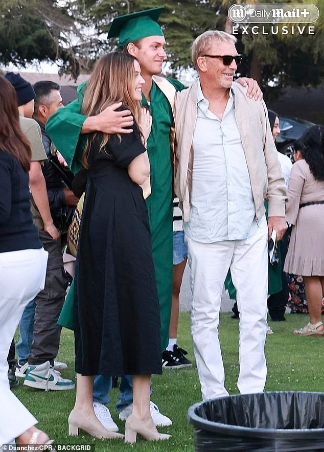 The insider added that 'the day was all about Cayden, to celebrate him, to celebrate the achievement of graduating,' and while 'the less time that Kevin is around Christine, the better,' both parents put their differences aside for their son