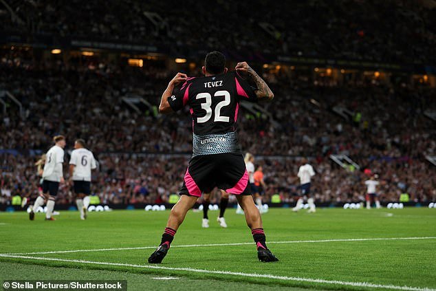 Tevez was booed at Old Trafford, where he used to play for Man United before moving to City