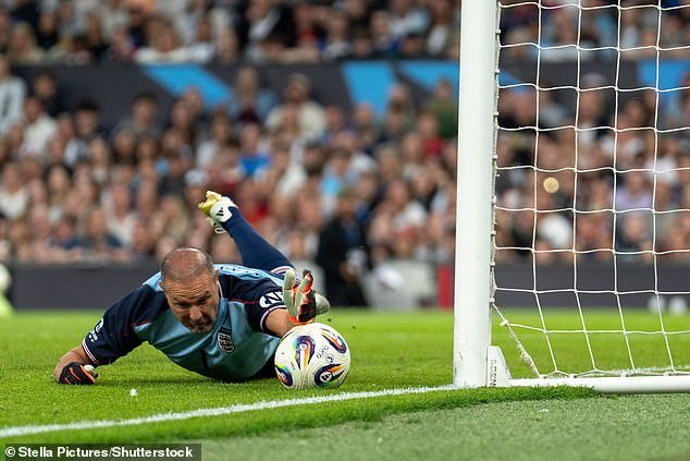 All four of Tevez's goals on Sunday were scored past celebrity goalkeeper Paddy McGuinness