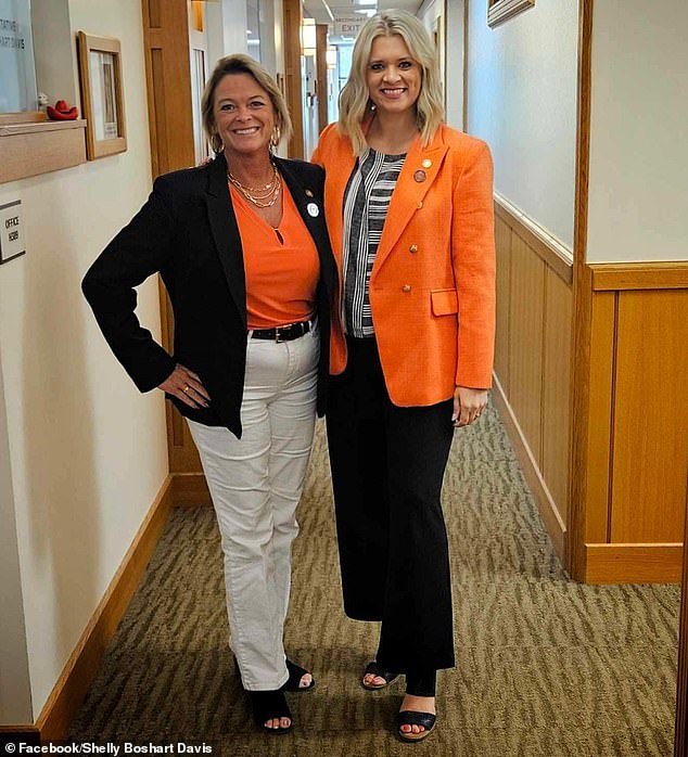 Rep. Shelly Boshart Davis (right) opened up about her health issues with perimenopause as a way to urge colleagues to remove the barriers to hormonal care