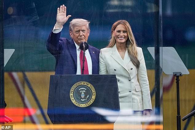 Two of Trump's three wives have been immigrants - Ivana and Melania (right), who is from Slovenia and came to America in 1996
