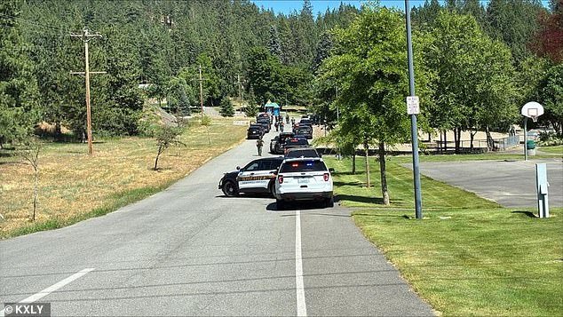 Police officers and firefighters who responded to the scene of a brush fire in Coeur d'Alene, Idaho were reportedly shot at