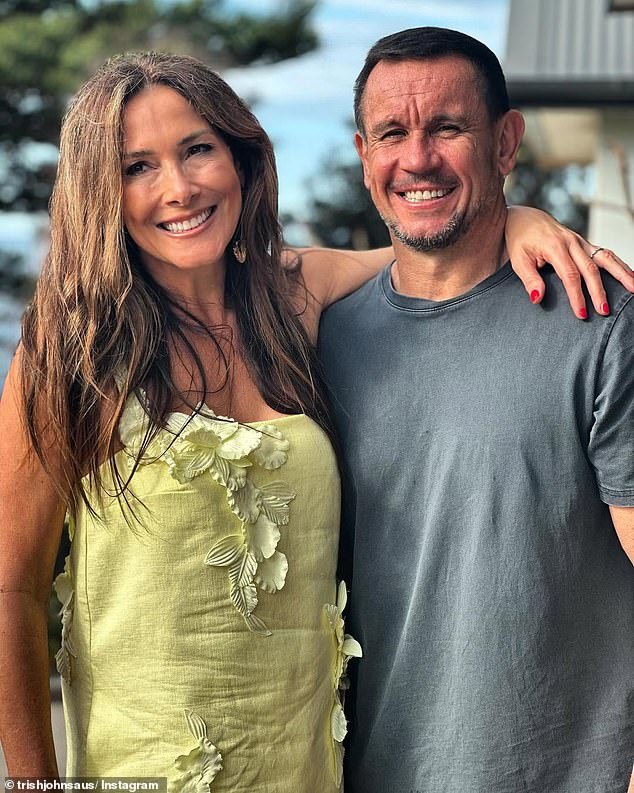 Trish Johns (pictured with husband Matty) has revealed the importance of 'taking health into your own hands' - and how getting an ultrasound potentially saved her life
