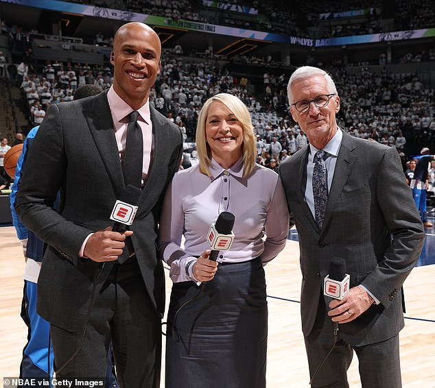 ESPN's top NBA booth (from left): Richard Jefferson, Doris Burke and Mike Breen